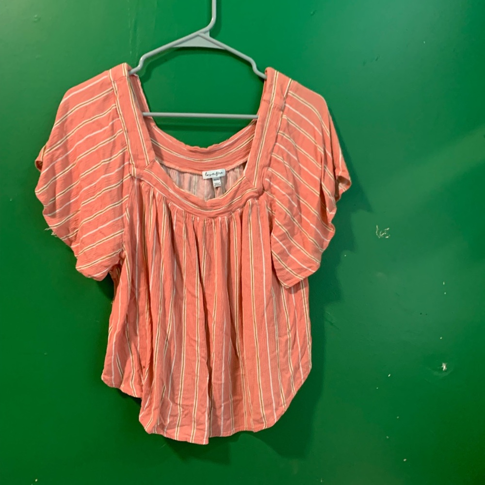 Striped shirt coral